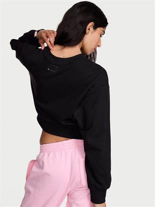 Obsessed Yuvarlak Yaka Crop Sweatshirt