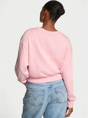 Obsessed Yuvarlak Yaka Crop Sweatshirt