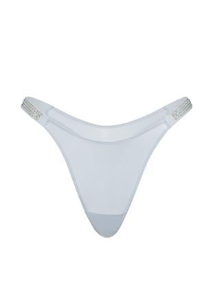 Ombré Çizgili Işıltılı Askılı Tanga