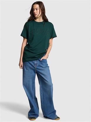 Oversize Kısa Kollu Kampüs Tişört