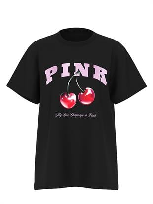 Oversize Kısa Kollu Kampüs Tişört