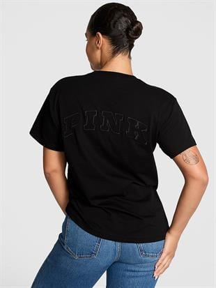 Oversize Kısa Kollu Kampüs Tişört