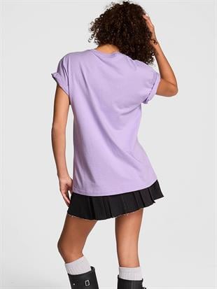 Oversize Kısa Kollu Kampüs Tişört