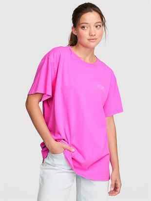 Oversize Kısa Kollu Kampüs Tişört