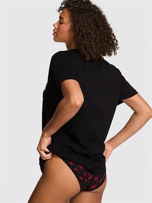 Oversize Kısa Kollu Kampüs Tişört