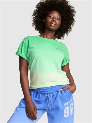 Oversize Kısa Kollu Kampüs Tişört