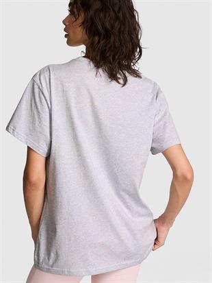 Oversize Kısa Kollu Kampüs Tişört