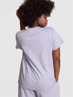 Oversize Kısa Kollu Kampüs Tişört