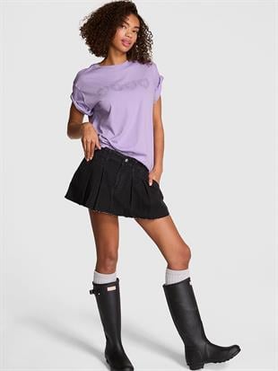 Oversize Kısa Kollu Kampüs Tişört