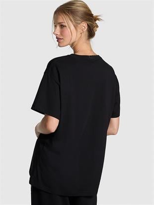 Oversize Kısa Kollu Kampüs Tişört