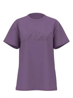 Oversize Kısa Kollu Kampüs Tişört