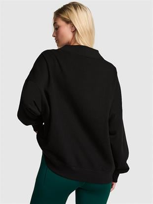Oversize Yüksek Yaka Kesimli Sweatshirt