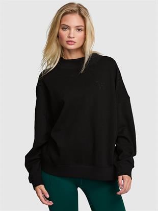 Oversize Yüksek Yaka Kesimli Sweatshirt