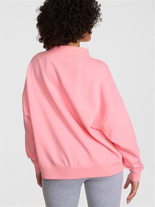 Oversize Yüksek Yaka Kesimli Sweatshirt