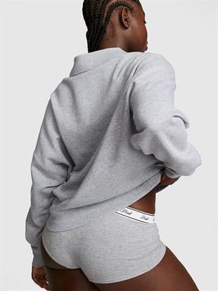 Oversize Yüksek Yaka Kesimli Sweatshirt