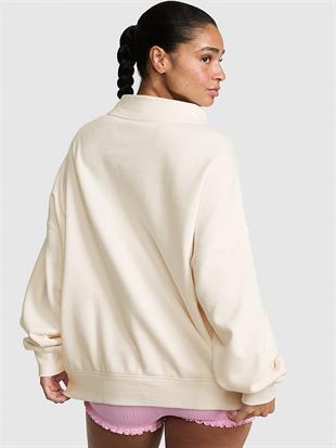 Oversize Yüksek Yaka Kesimli Sweatshirt