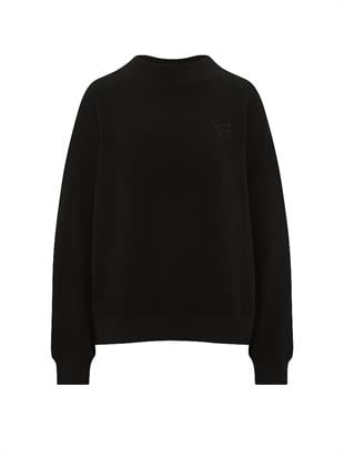 Oversize Yüksek Yaka Kesimli Sweatshirt