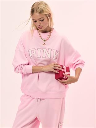 Oversize Yüksek Yaka Kesimli Sweatshirt