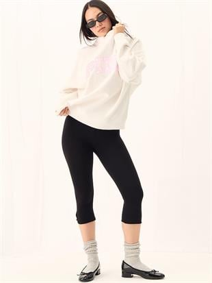 Oversize Yüksek Yaka Kesimli Sweatshirt
