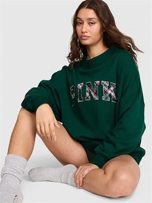 Oversize Yüksek Yaka Kesimli Sweatshirt