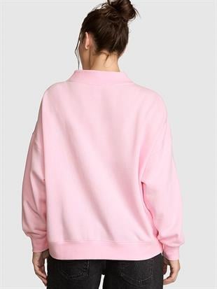 Oversize Yüksek Yaka Kesimli Sweatshirt