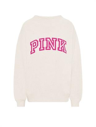 Oversize Yüksek Yaka Kesimli Sweatshirt