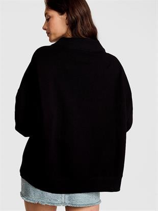 Oversize Yüksek Yaka Kesimli Sweatshirt