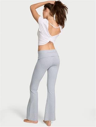 Pamuklu Beli Katlanabilen İspanyol Paça Tayt