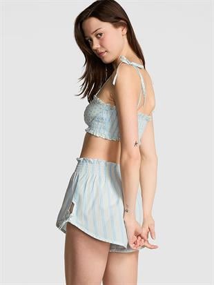 Pamuklu Bralette & Fırfırlı Şort Takım