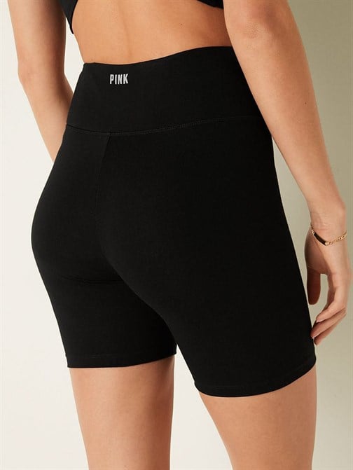 Pamuklu Büzgülü Bel Biker Tayt