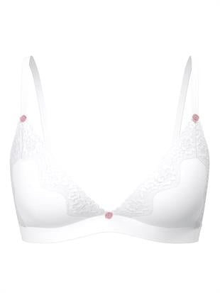 Pamuklu Çizgili Desteksiz Üçgen Bralet