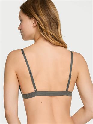 Pamuklu Çizgili Desteksiz Üçgen Bralet