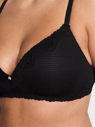 Pamuklu Çizgili Hafif Dolgu Destekli Balensiz Sütyen