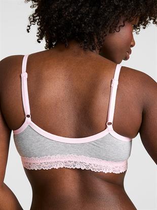 Pamuklu Dantelli Yuvarlak Yakalı Bralet