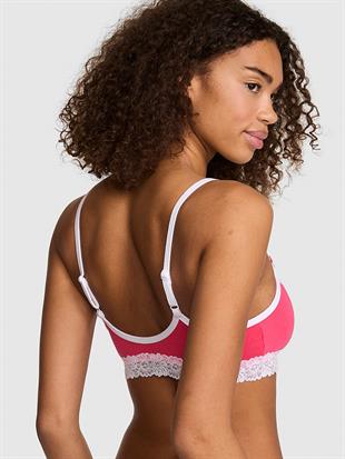 Pamuklu Dantelli Yuvarlak Yakalı Bralet