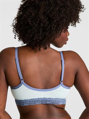 Pamuklu Dantelli Yuvarlak Yakalı Bralet