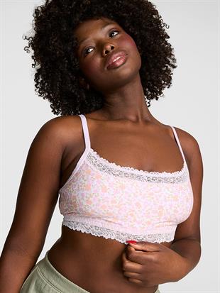 Pamuklu Dantelli Yuvarlak Yakalı Bralet