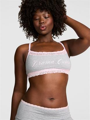 Pamuklu Dantelli Yuvarlak Yakalı Bralet