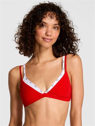 Pamuklu Logo Detaylı Askılı Üçgen Bralet
