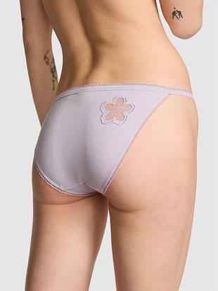 Pamuklu Papatyalı Askılı Bikini Külot
