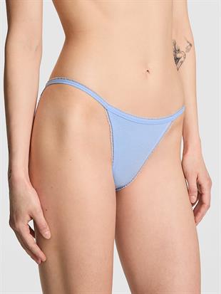 Pamuklu Papatyalı Askılı Bikini Külot