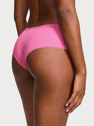 Pamuklu Pointelle Dantelli Cheeky Külot