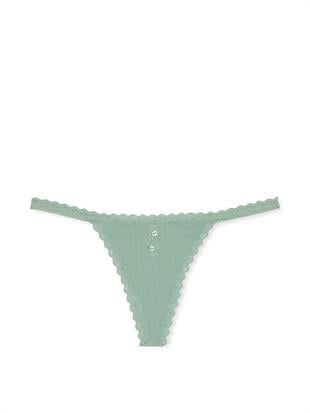 Pamuklu Pointelle Dantelli V-String Külot