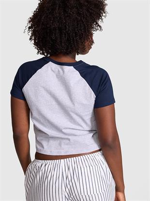 Pamuklu Raglan Pijama Üstü