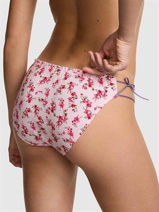 Pamuklu Yandan Bağlamalı Bikini Külotu
