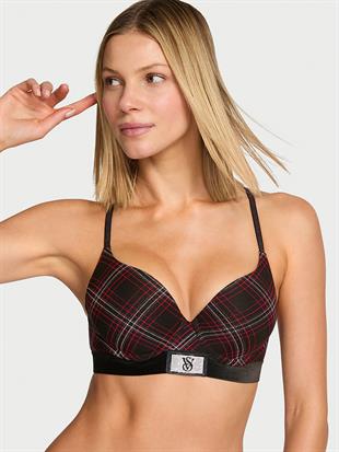 Perfect Shape Kadife Detaylı Işıltılı Push-Up Sütyen