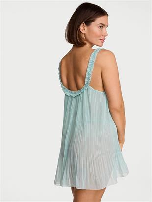 Pileli Fırfırlı Babydoll Takımı