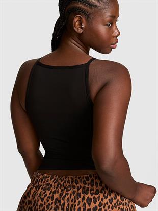 PINK Base Stretch™ Halter Yaka Üst