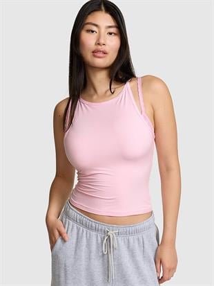 PINK Base Stretch™ Halter Yaka Üst