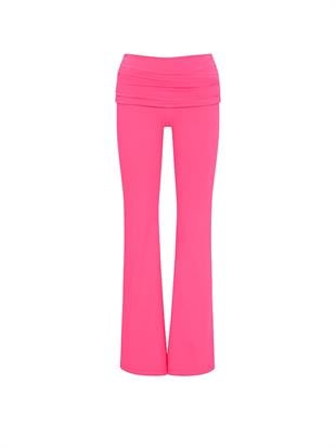 PINK Relay Beli Katlanabilen Büzgülü İspanyol Paça Tayt